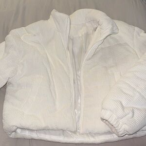 White puffer jacket